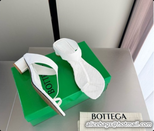 Classic Hot Bottega Veneta Livia Thong 4cm Heel BV080344 White 2026