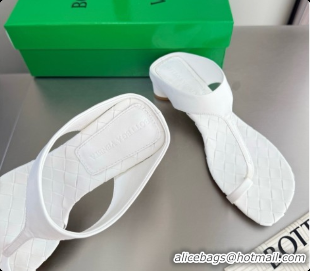 Classic Hot Bottega Veneta Livia Thong 4cm Heel BV080344 White 2026