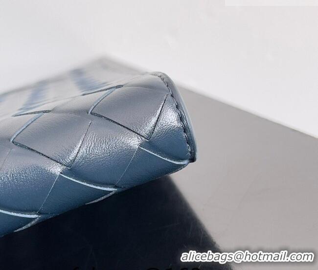 Top Grade Bottega Veneta Men's Intrecciato Leather Document Case With Wristlet 732638 Blue 2026