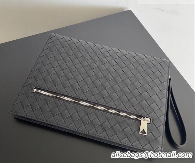 Low Cost Bottega Veneta Men's Intrecciato Leather Document Case With Wristlet 732638 Black 2026
