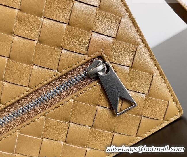 Good Product Bottega Veneta Men's Small Intrecciato Leather Document Case With Wristlet 693675 Brown 2026
