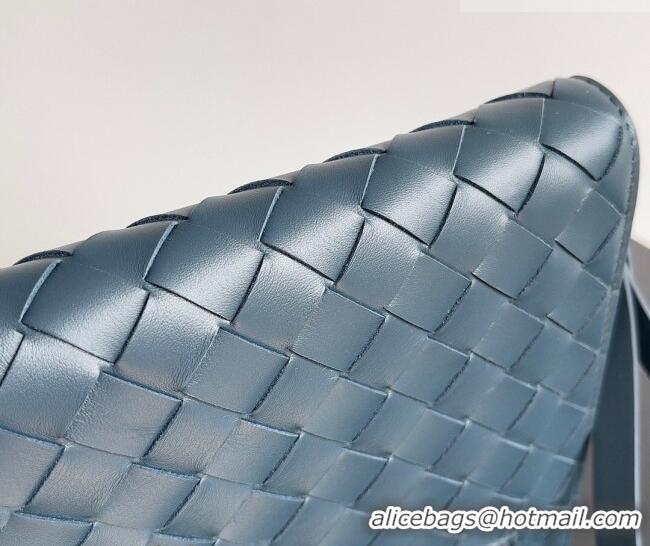 Best Price Bottega Veneta Men's Small Intrecciato Leather Document Case With Wristlet 693675 Blue 2026