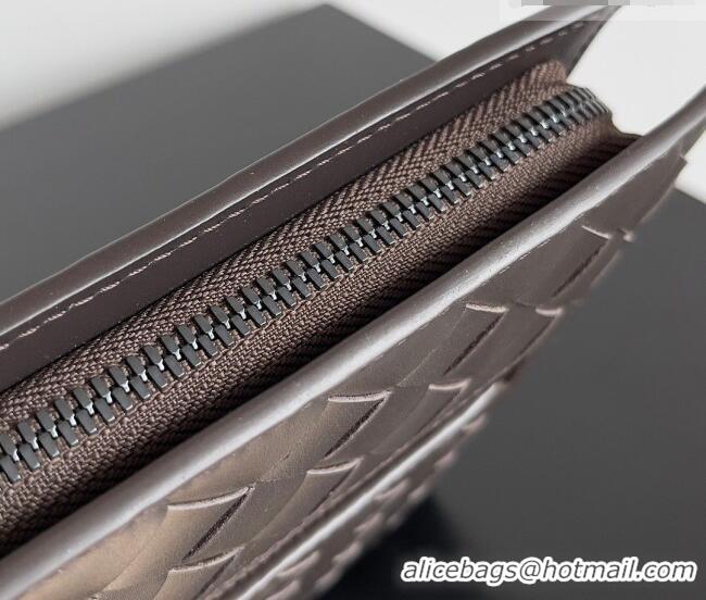 High Quality Bottega Veneta Men's Small Intrecciato Leather Document Case With Wristlet 693675 Fondant Brown 2026