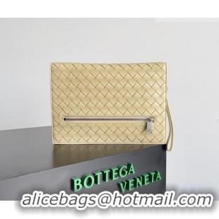 Promotional Bottega Veneta Men's Small Intrecciato Leather Document Case With Wristlet 693675 Porridge 2026