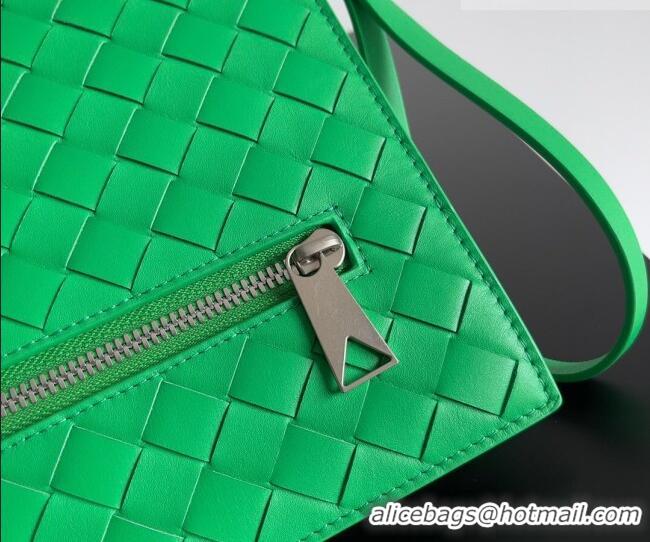 Best Grade Bottega Veneta Men's Small Intrecciato Leather Document Case With Wristlet 693675 Green 2026