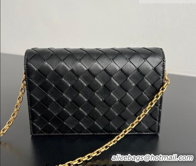 Grade Quality Bottega Veneta Andiamo Pouch on Chain Mini Bag in Intrecciato Leather 844107 Black 2026