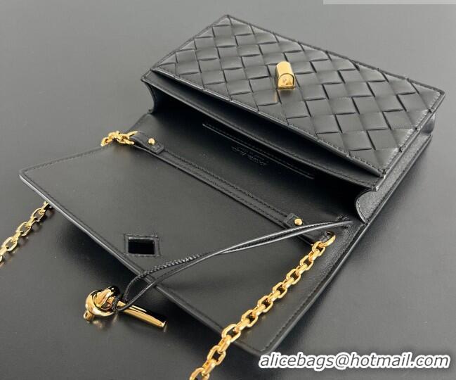 Grade Quality Bottega Veneta Andiamo Pouch on Chain Mini Bag in Intrecciato Leather 844107 Black 2026