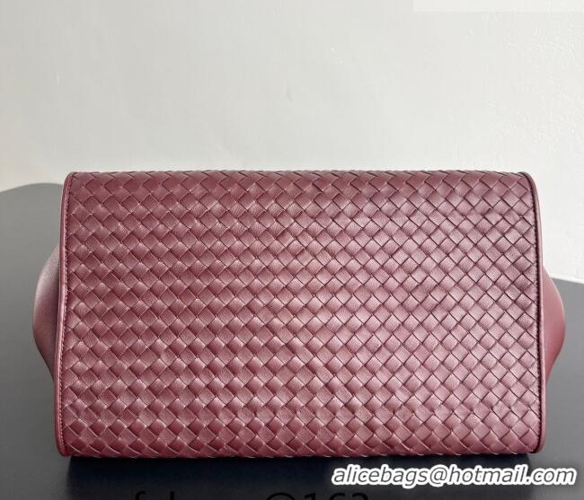 Shop Discount Bottega Veneta Barbara Tote Bag in Intrecciato Leather 868327 Deep Mahogany Red 2026