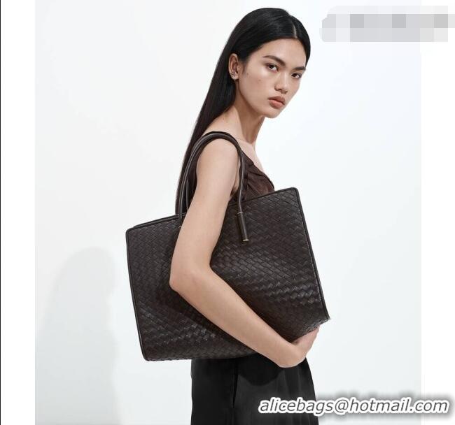 Shop Discount Bottega Veneta Barbara Tote Bag in Intrecciato Leather 868327 Deep Mahogany Red 2026