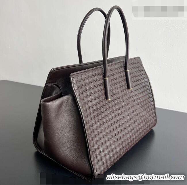 Top Grade Bottega Veneta Barbara Tote Bag in Intrecciato Leather 868327 Espresso Brown 2026