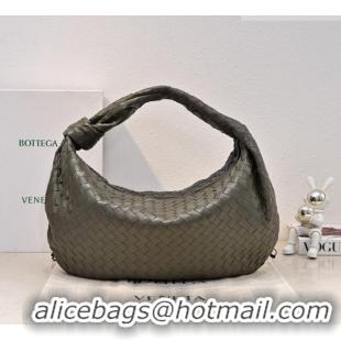 Most Popular Bottega Veneta Medium Jodie Bag in Intrecciato Leather 600263 Khaki Green 2026