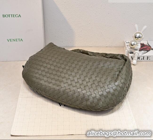 Most Popular Bottega Veneta Medium Jodie Bag in Intrecciato Leather 600263 Khaki Green 2026
