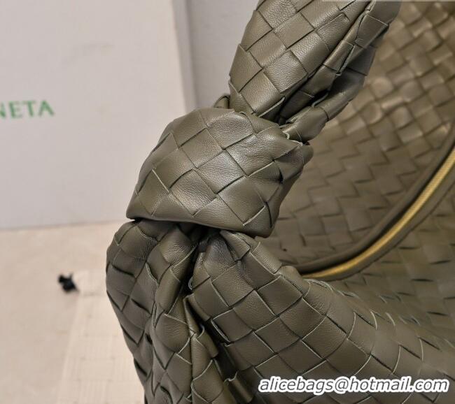 Most Popular Bottega Veneta Medium Jodie Bag in Intrecciato Leather 600263 Khaki Green 2026