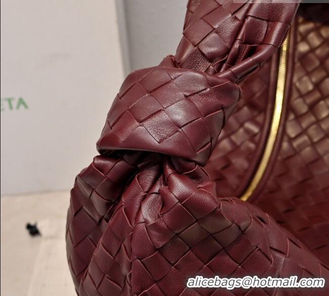 Promotional Bottega Veneta Medium Jodie Bag in Intrecciato Leather 600263 Burgundy 2026