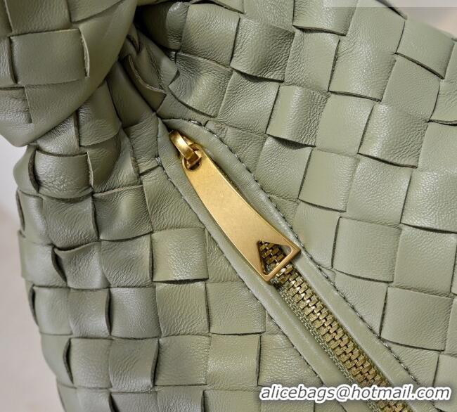Top Design Bottega Veneta Medium Jodie Bag in Intrecciato Leather 600263 Travertine Green 2026