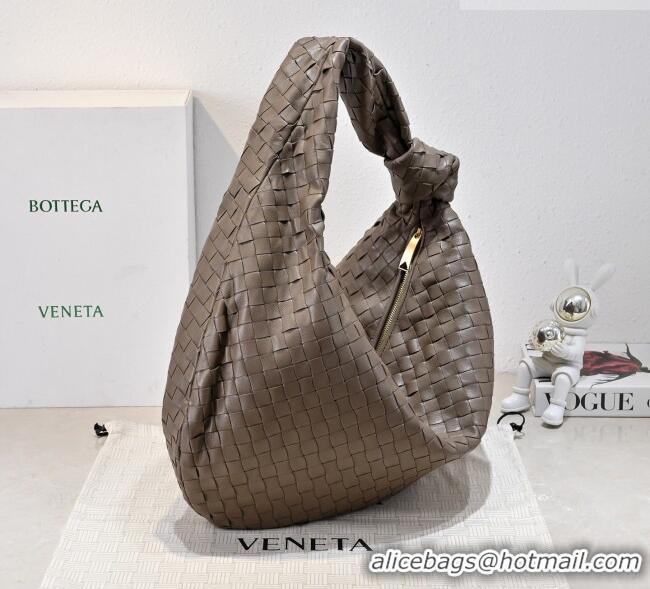 Cheap Price Bottega Veneta Medium Jodie Bag in Intrecciato Leather 600263 Khaki 2026