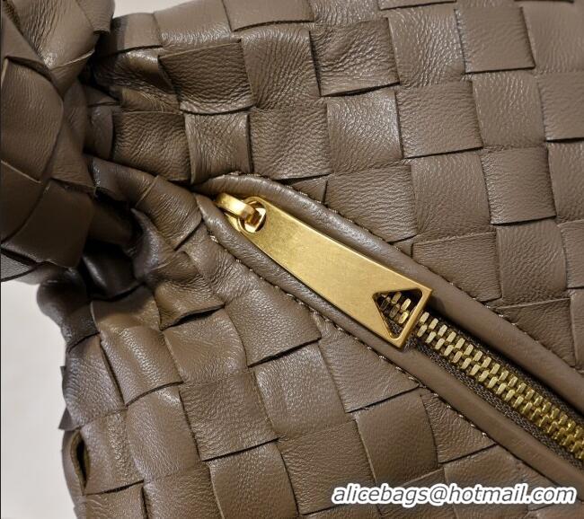 Cheap Price Bottega Veneta Medium Jodie Bag in Intrecciato Leather 600263 Khaki 2026