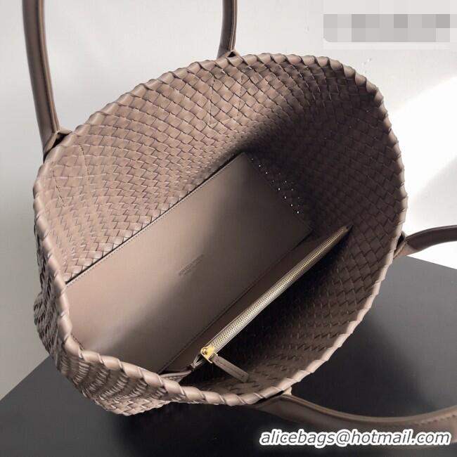 Famous Brand Bottega Veneta Medium Cabat Tote Bag 32cm in Intrecciato Leather BV040205 Khaki 2026