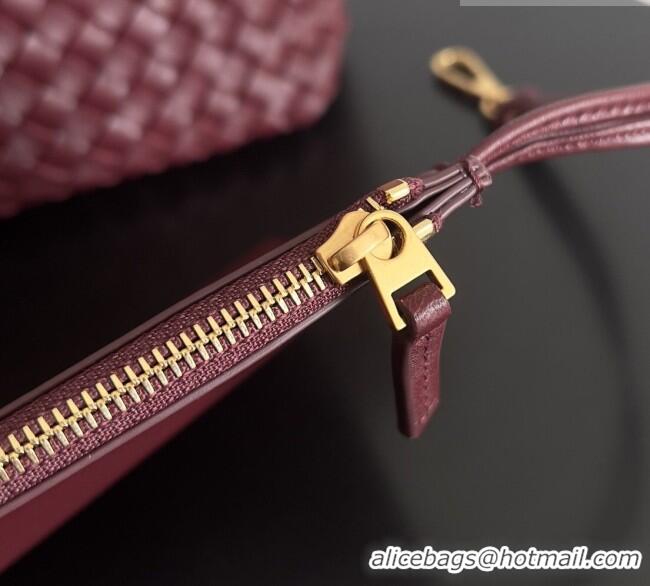 Best Quality Bottega Veneta Medium Cabat Tote Bag 32cm in Intrecciato Leather BV040205 Burgundy 2026
