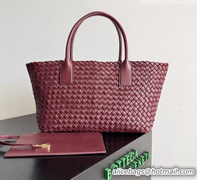 Best Quality Bottega Veneta Medium Cabat Tote Bag 32cm in Intrecciato Leather BV040205 Burgundy 2026
