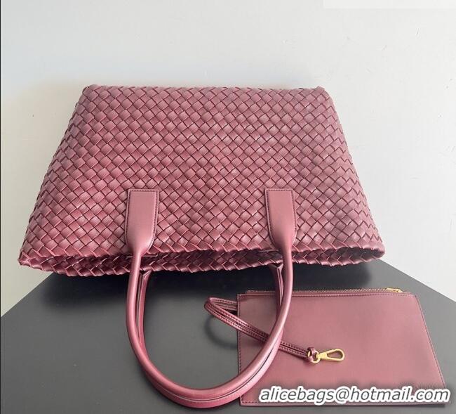 Best Quality Bottega Veneta Medium Cabat Tote Bag 32cm in Intrecciato Leather BV040205 Burgundy 2026