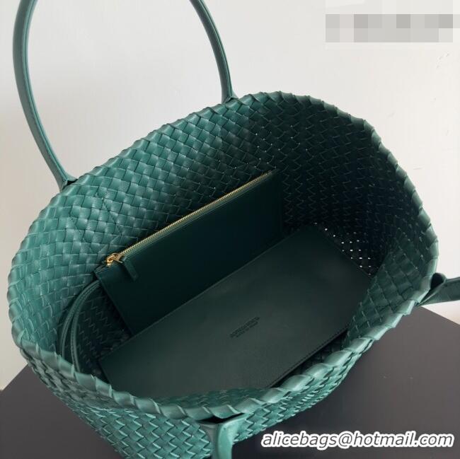 Cheap Bottega Veneta Medium Cabat Tote Bag 32cm in Intrecciato Leather BV040205 Emerald Green 2026