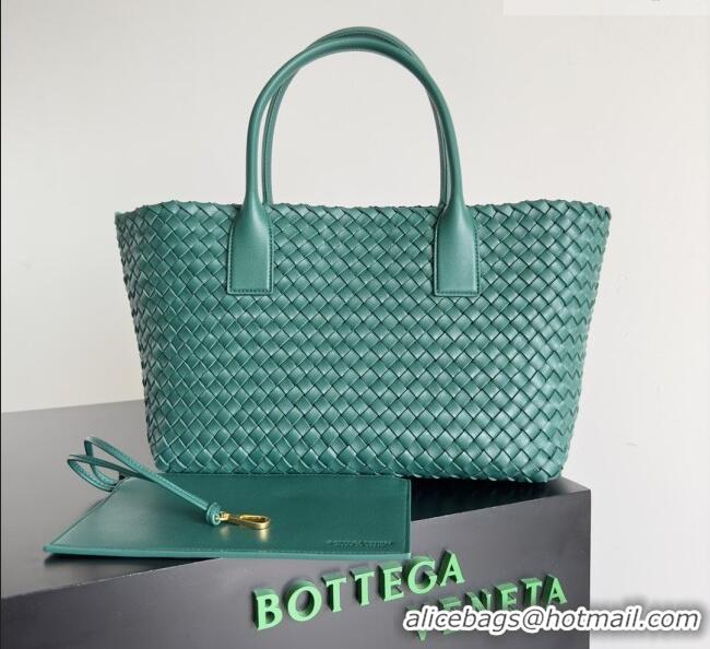 Cheap Bottega Veneta Medium Cabat Tote Bag 32cm in Intrecciato Leather BV040205 Emerald Green 2026