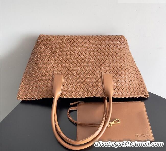 Luxury Cheap Bottega Veneta Medium Cabat Tote Bag 32cm in Intrecciato Leather BV040205 Gold Brown 2026