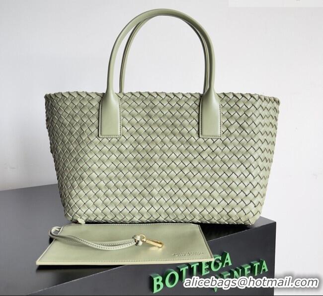 Grade Quality Bottega Veneta Medium Cabat Tote Bag 32cm in Intrecciato Leather BV040205 Travertine Green 2026