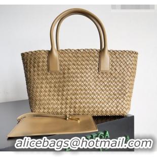 New Design Bottega Veneta Medium Cabat Tote Bag 32cm in Intrecciato Leather BV040205 Pale Brown 2026
