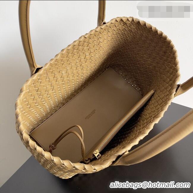 New Design Bottega Veneta Medium Cabat Tote Bag 32cm in Intrecciato Leather BV040205 Pale Brown 2026