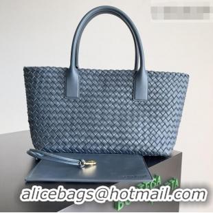 Famous Brand Bottega Veneta Medium Cabat Tote Bag 32cm in Intrecciato Leather BV040205 Dark Blue 2026