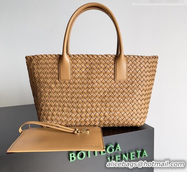 Good Taste Bottega Veneta Medium Cabat Tote Bag 32cm in Intrecciato Leather BV040205 Light Brown 2026
