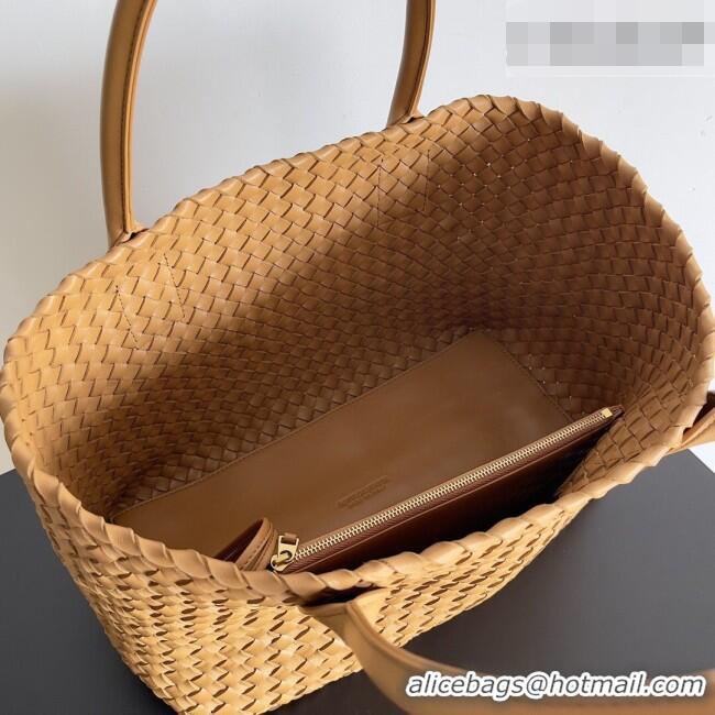 Good Taste Bottega Veneta Medium Cabat Tote Bag 32cm in Intrecciato Leather BV040205 Light Brown 2026