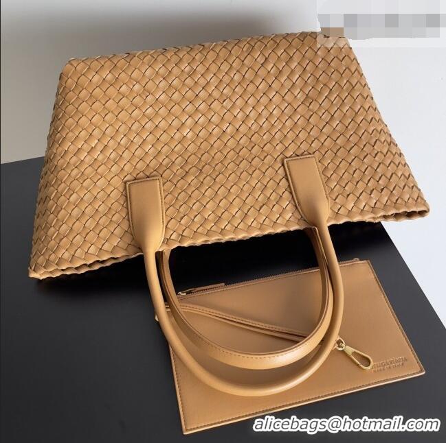 Good Taste Bottega Veneta Medium Cabat Tote Bag 32cm in Intrecciato Leather BV040205 Light Brown 2026