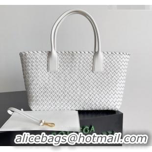 Well Crafted Bottega Veneta Medium Cabat Tote Bag 32cm in Intrecciato Leather BV040205 White 2026