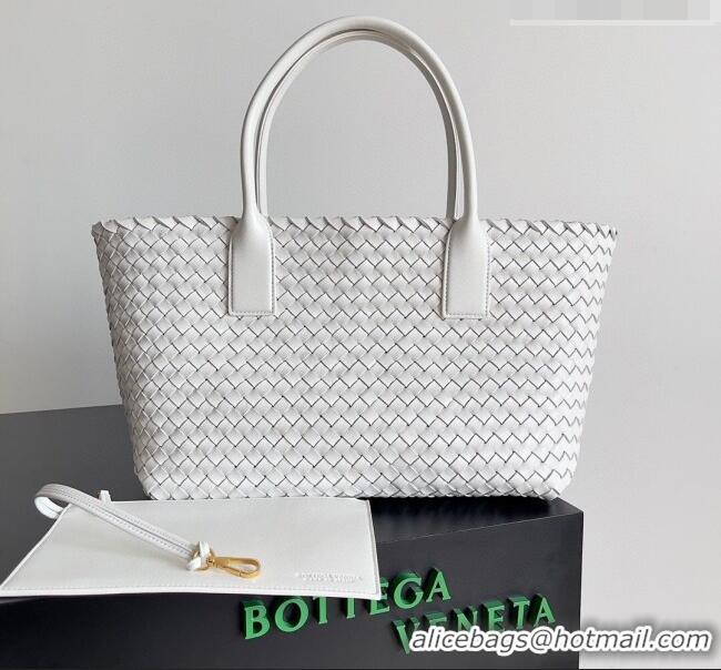 Well Crafted Bottega Veneta Medium Cabat Tote Bag 32cm in Intrecciato Leather BV040205 White 2026