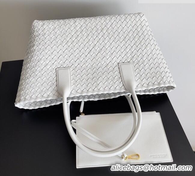 Well Crafted Bottega Veneta Medium Cabat Tote Bag 32cm in Intrecciato Leather BV040205 White 2026