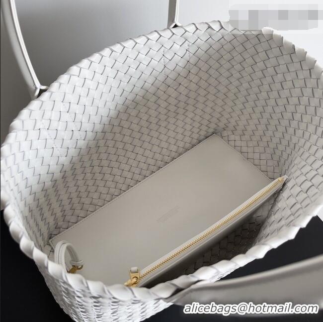 Well Crafted Bottega Veneta Medium Cabat Tote Bag 32cm in Intrecciato Leather BV040205 White 2026