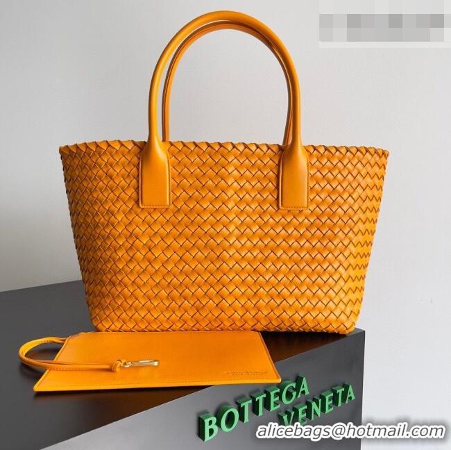 Luxury Cheap Bottega Veneta Medium Cabat Tote Bag 32cm in Intrecciato Leather BV040205 Orange 2026