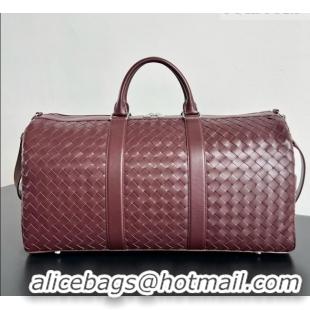 Stylish Discount Bottega Veneta Cabin Duffle Travel Bag in Intrecciato Leather 795287 Brown 2026