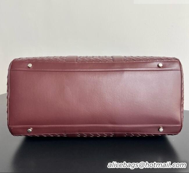 Stylish Discount Bottega Veneta Cabin Duffle Travel Bag in Intrecciato Leather 795287 Brown 2026