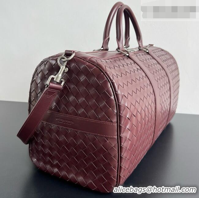 Stylish Discount Bottega Veneta Cabin Duffle Travel Bag in Intrecciato Leather 795287 Brown 2026