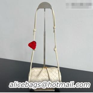 Good Looking Bottega Veneta Heart Intrecciato Leather Concert Pouch Mini Bag 794258 White 2026