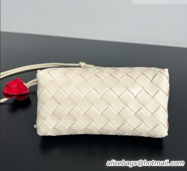 Good Looking Bottega Veneta Heart Intrecciato Leather Concert Pouch Mini Bag 794258 White 2026