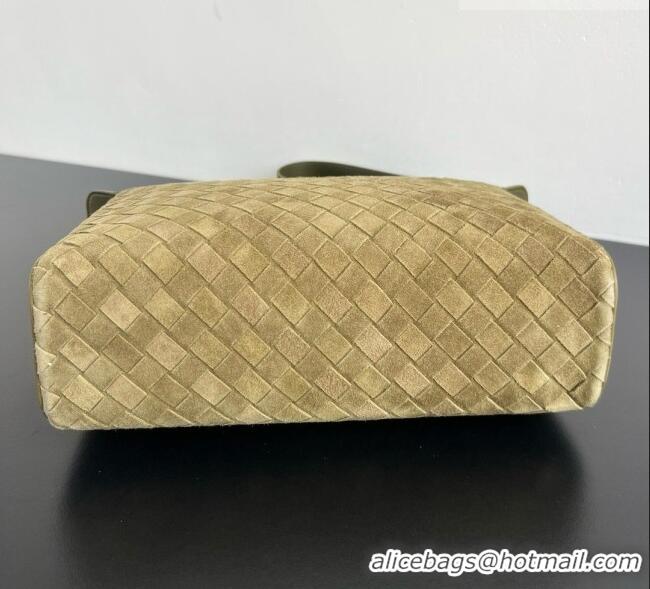Promotional Bottega Veneta Tribeca Bag in Intrecciato Suede Leather 836016 Green 2026