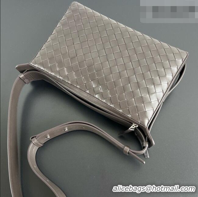 Free Shipping Bottega Veneta Tribeca Bag in Intrecciato Leather 836016 Chocolate Brown 2026