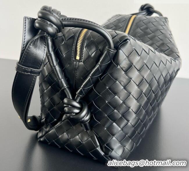 New Design Bottega Veneta Men's Large Loop Camera Bag in Intrecciato Leather 796619 Black 2026