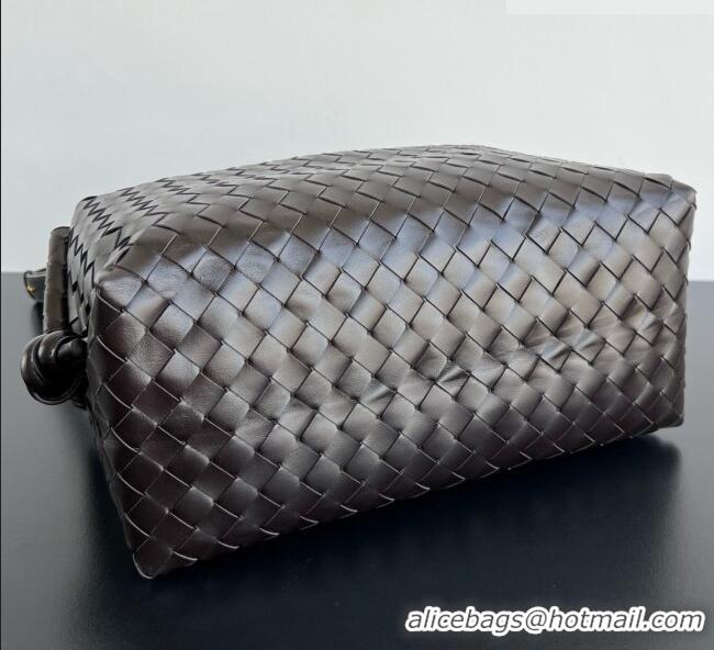 Discount Bottega Veneta Mens Large Loop Camera Bag in Intrecciato Leather 796619 Chocolate Brown 2026