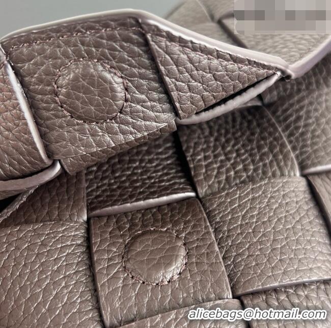 Best Quality Bottega Veneta Mens Diago Belt Bag in Intrecciato Grained Leather 805773 Chocolate Brown 2026
